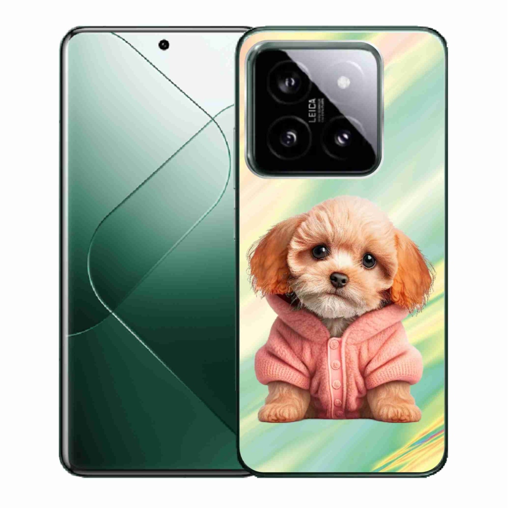 Gél borítás mmCase a Xiaomi 14 - kölyökkutyák pulóverben