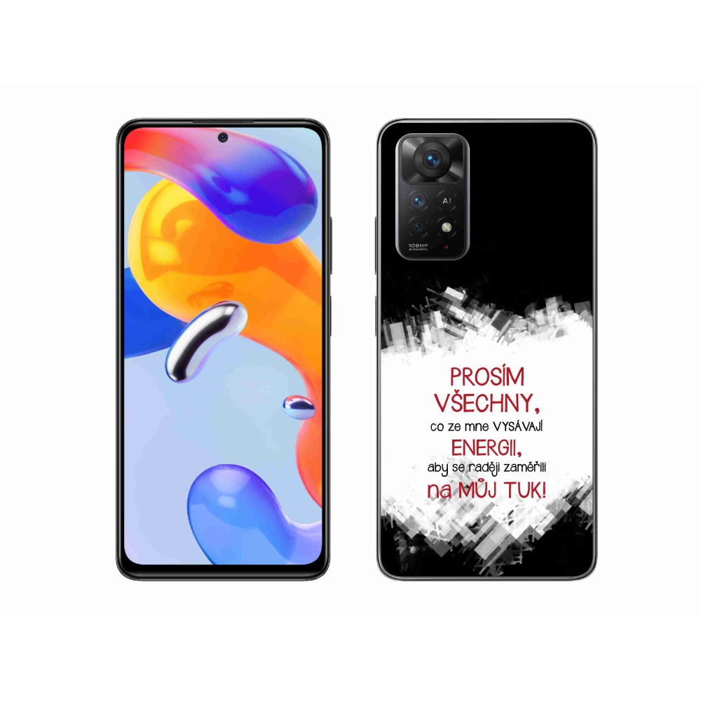Gél borító mmCase a Xiaomi Redmi Note 11 Pro 4G/5G - vicces szöveg 1 piros