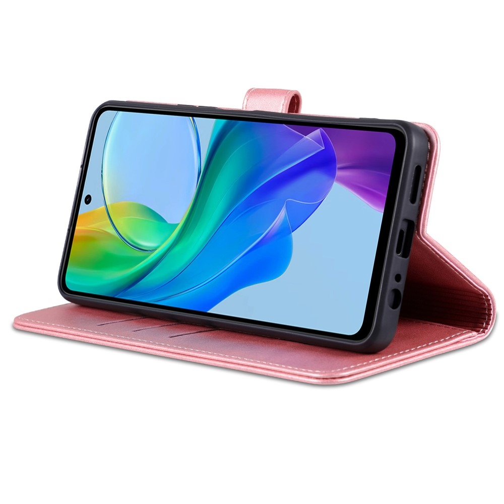 AZNS könyv tok a Vivo V29 Lite 5G-hez - rózsa arany