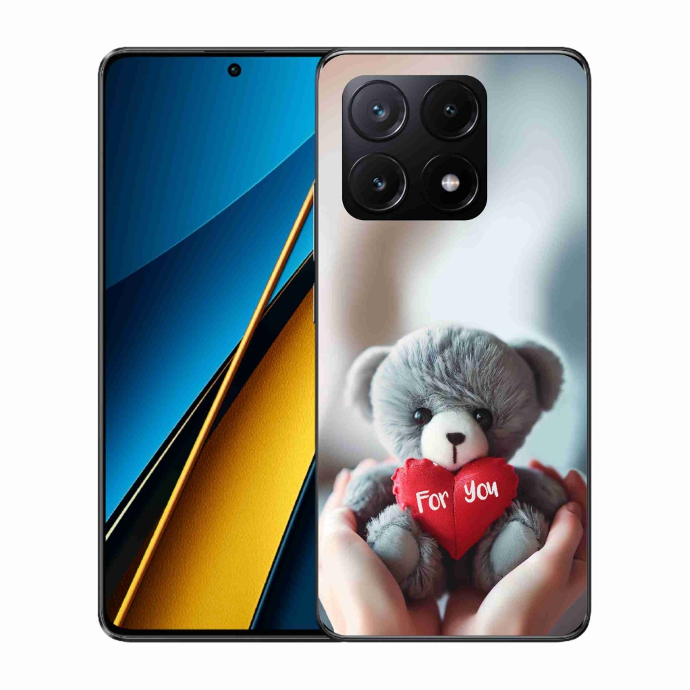 Gél borítás mmCase a Xiaomi Poco X6 Pro 5G számára - mackó a szerelmesek számára