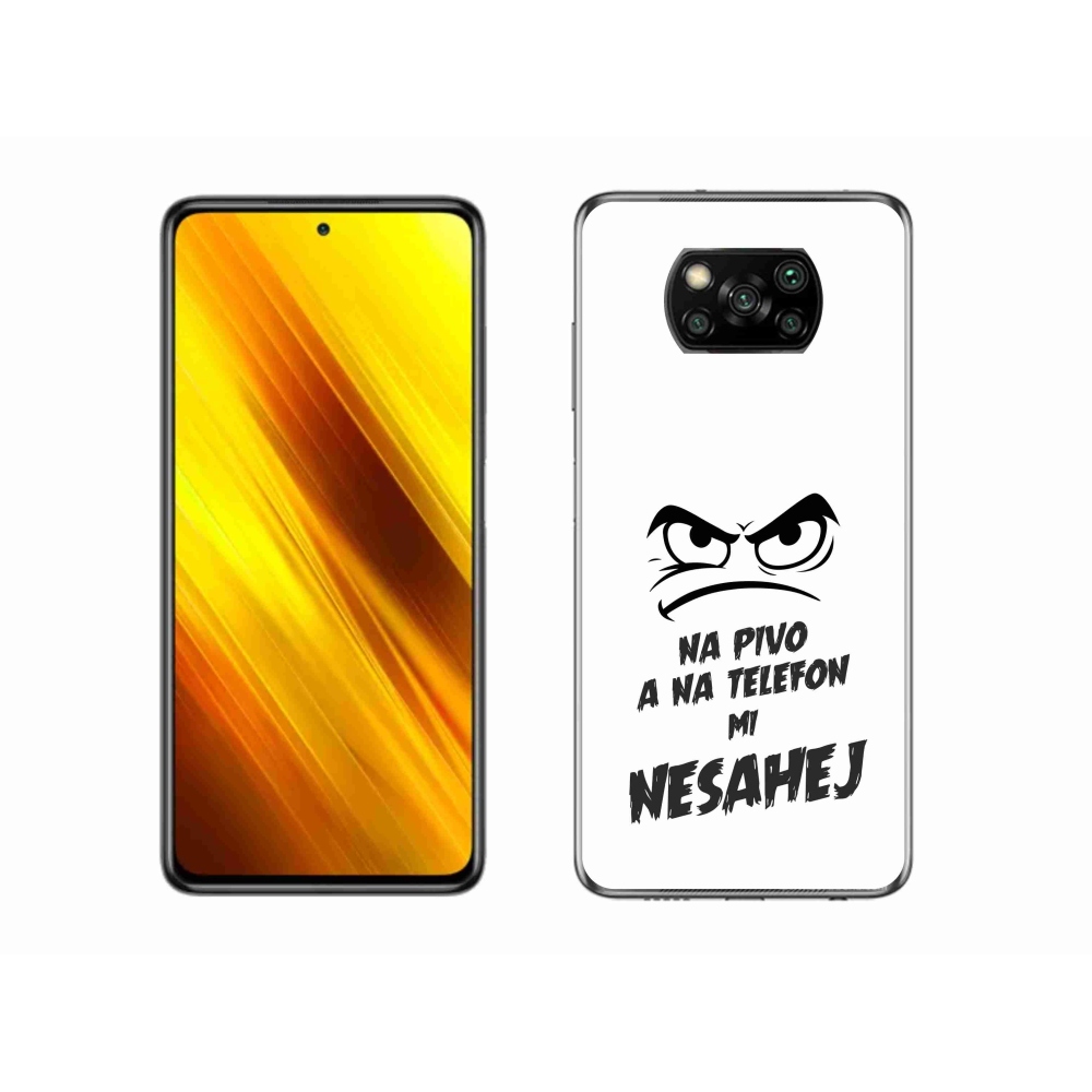 Gél borítás mmCase a Xiaomi Poco X3 Pro számára - sör motívum 2 fehér háttér