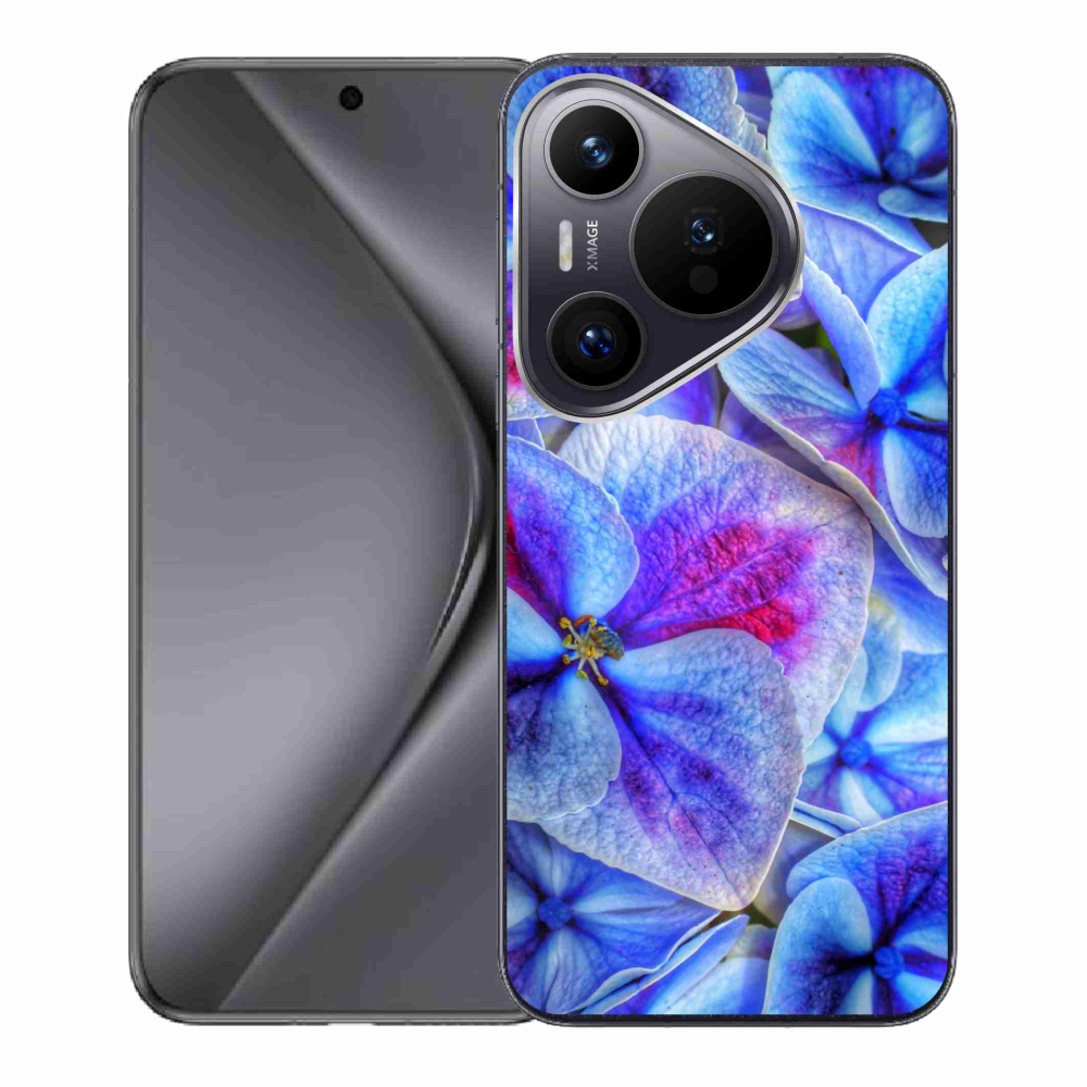 Zselés tok mmCase a Huawei Pura 70 készülékhez - kék virágok 1