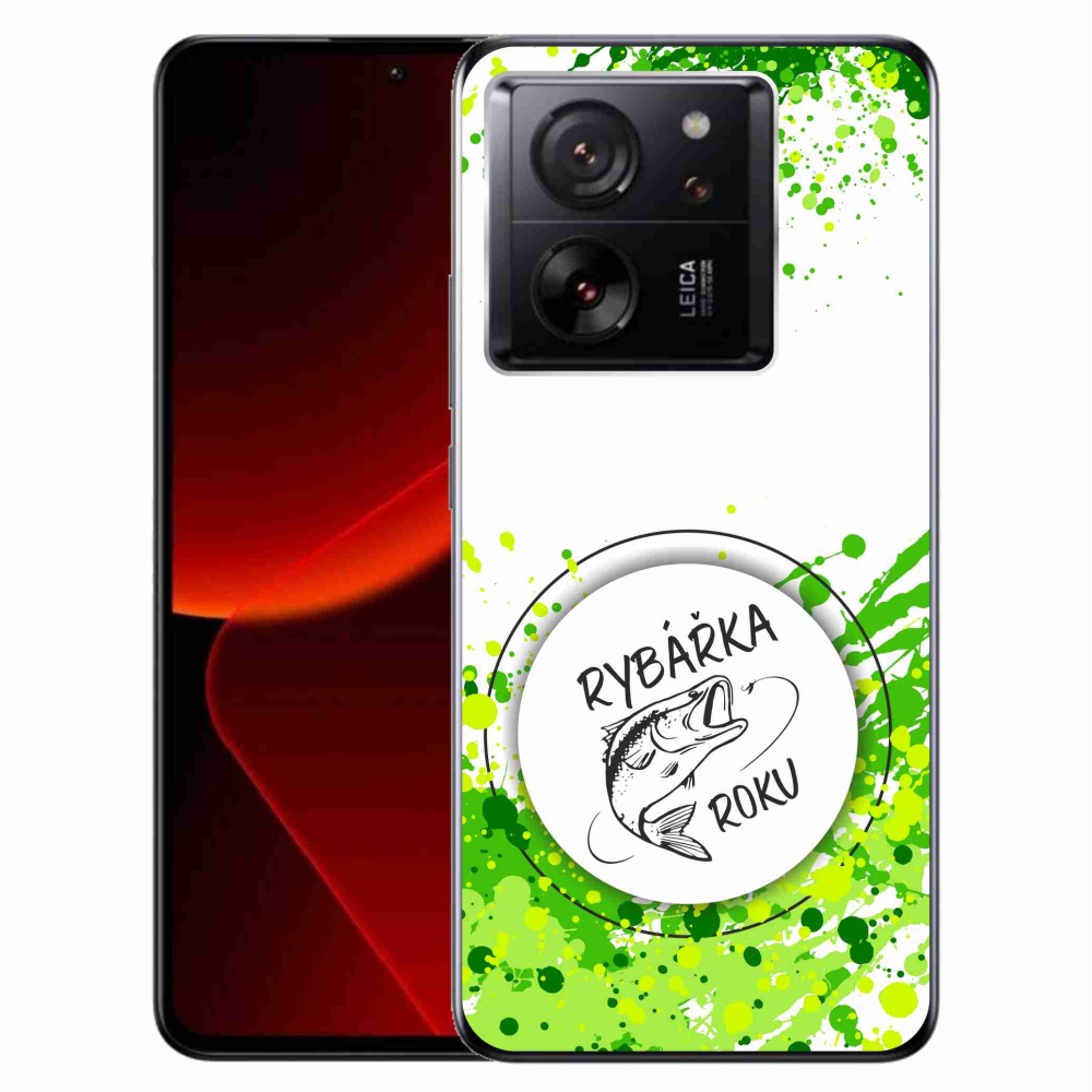 Gél borítás mmCase a Xiaomi 13T/13T Pro számára - az év horgásza fehér háttérrel