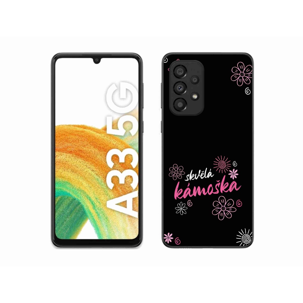 Gél borítás mmCase Samsung Galaxy A33 5G - nagyszerű haver fekete háttérrel