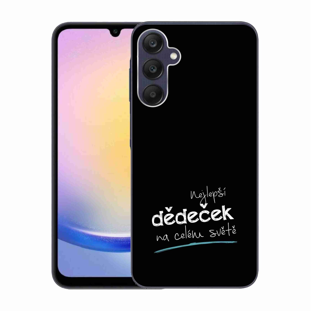 Gél borító mmCase Samsung Galaxy A25 5G - a legjobb nagypapa 3 fekete háttérrel