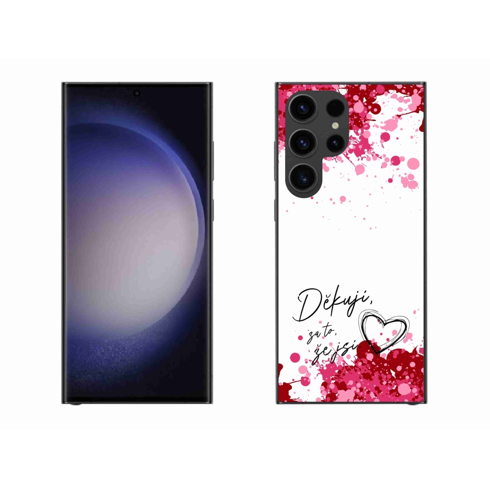 Gél borító mmCase Samsung Galaxy S23 Ultra 5G - szerelem szöveg 2 fehér háttér