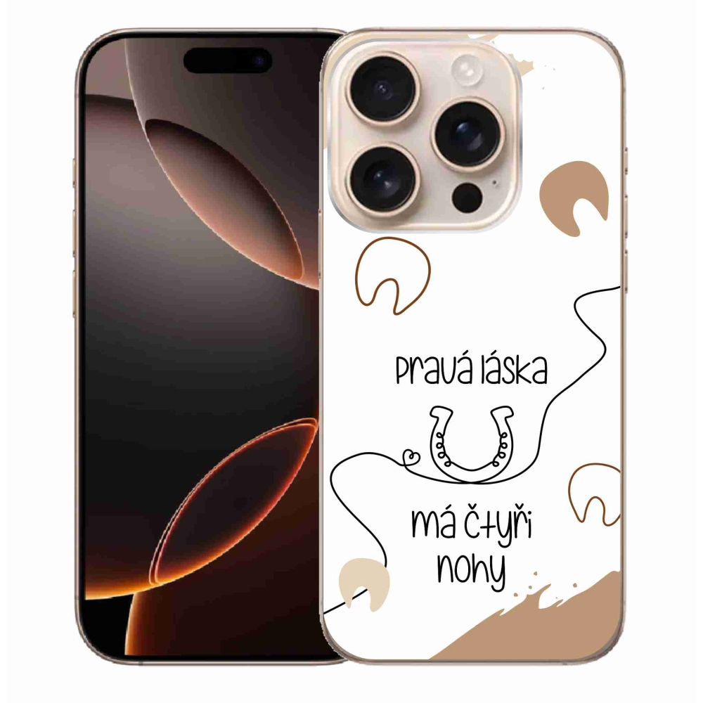 Gél borítás mmCase iPhone 16 Pro Max készülékhez - Ló motívum fehér háttér