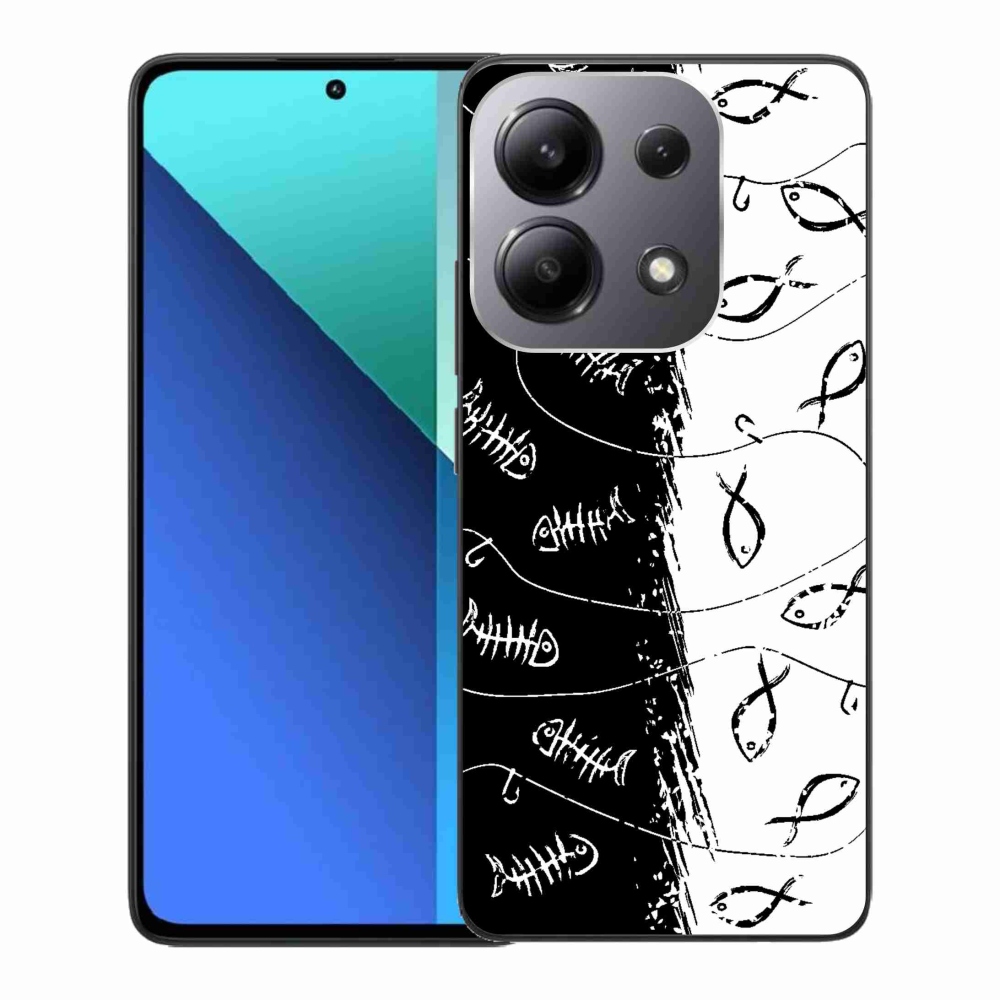 Gél borító mmCase a Xiaomi Redmi Note 13-hoz - csontvázak és halak
