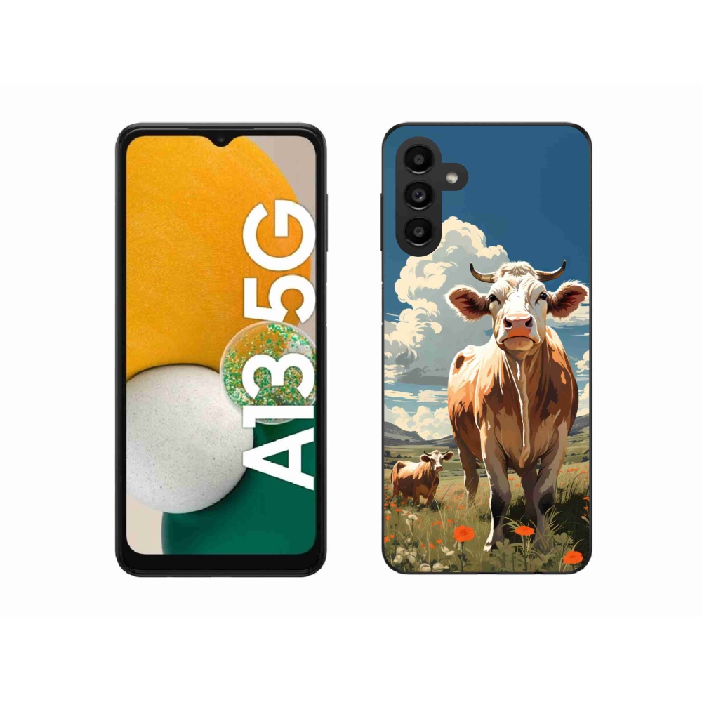 Zselés borítás mmCase Samsung Galaxy A13 5G - tehenek a réten