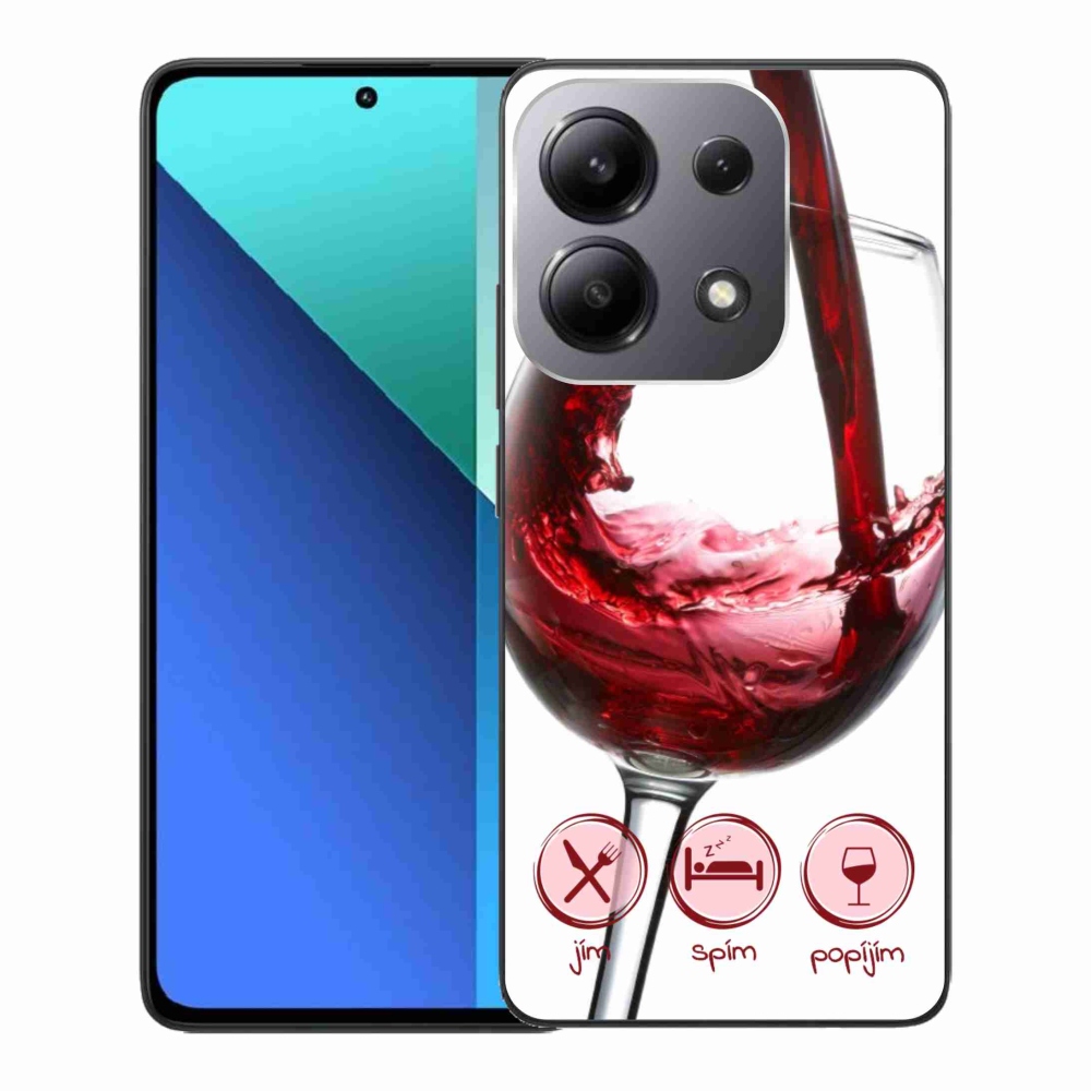 Gél tok mmCase a Xiaomi Redmi Note 13-hoz - borospohár piros