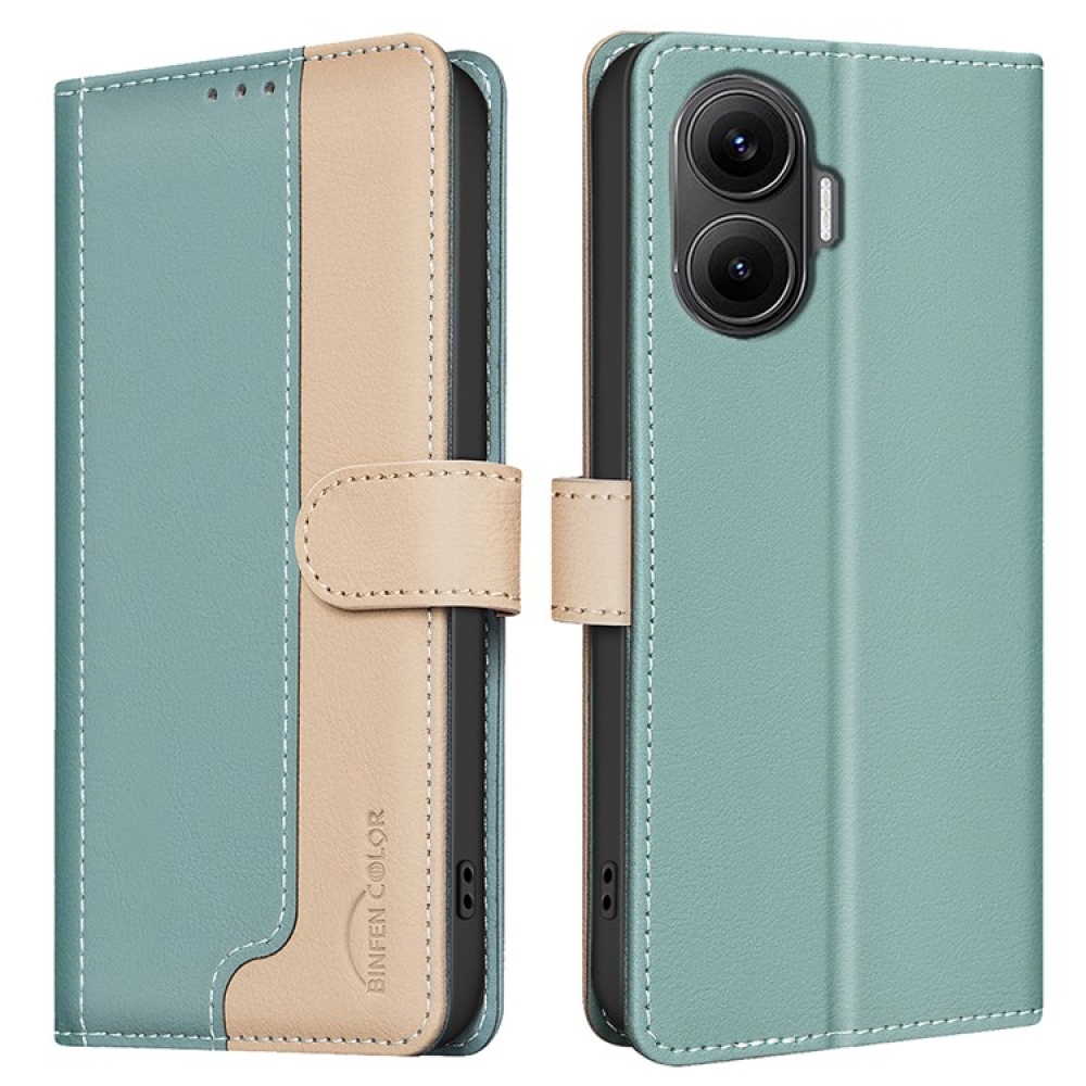 BNF DUO könyv tok Xiaomi Poco F7 5G - zöld