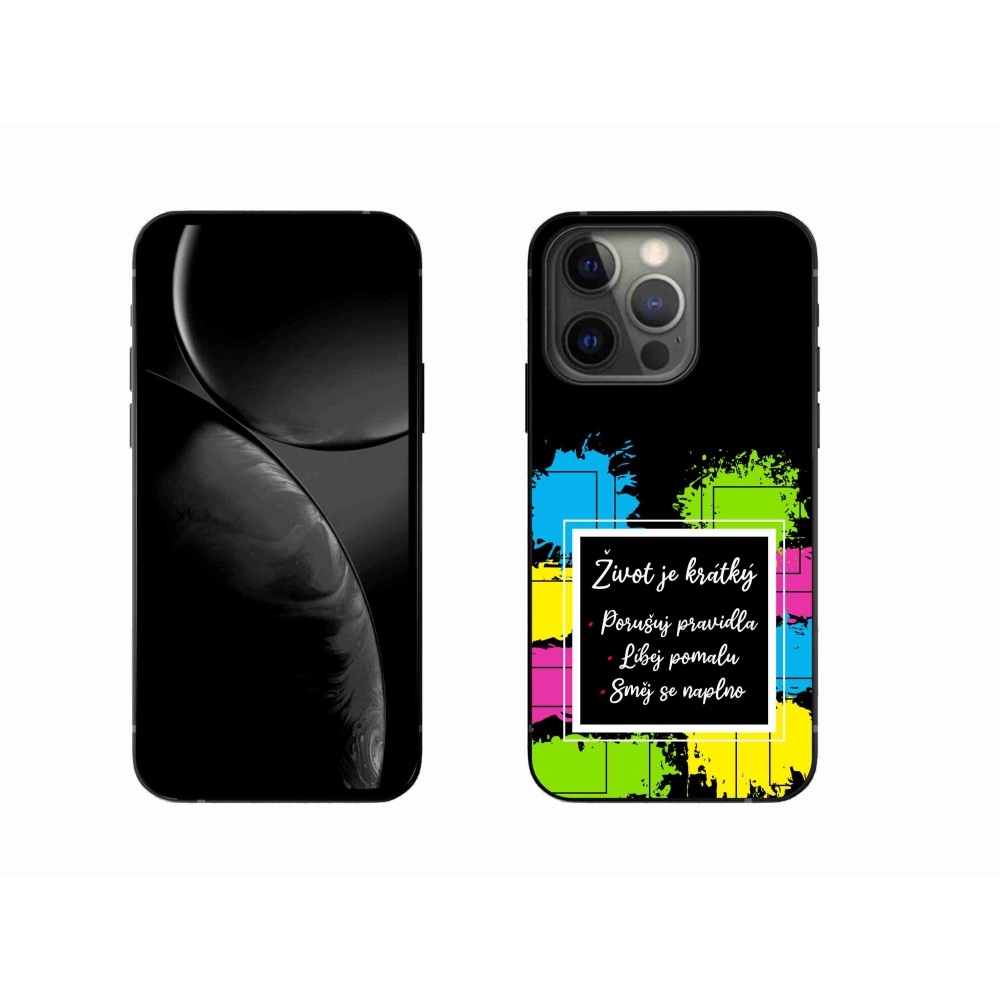 Gél borítás mmCase iPhone 13 Pro 6.1 - Idézet 5 fekete háttér