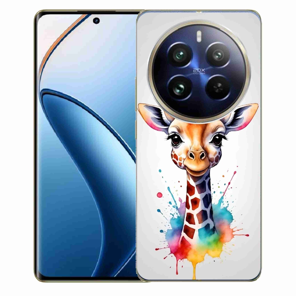 Zselés borítás mmCase a Realme 12 Pro 5G/12 Pro+ 5G számára - zsiráf 1