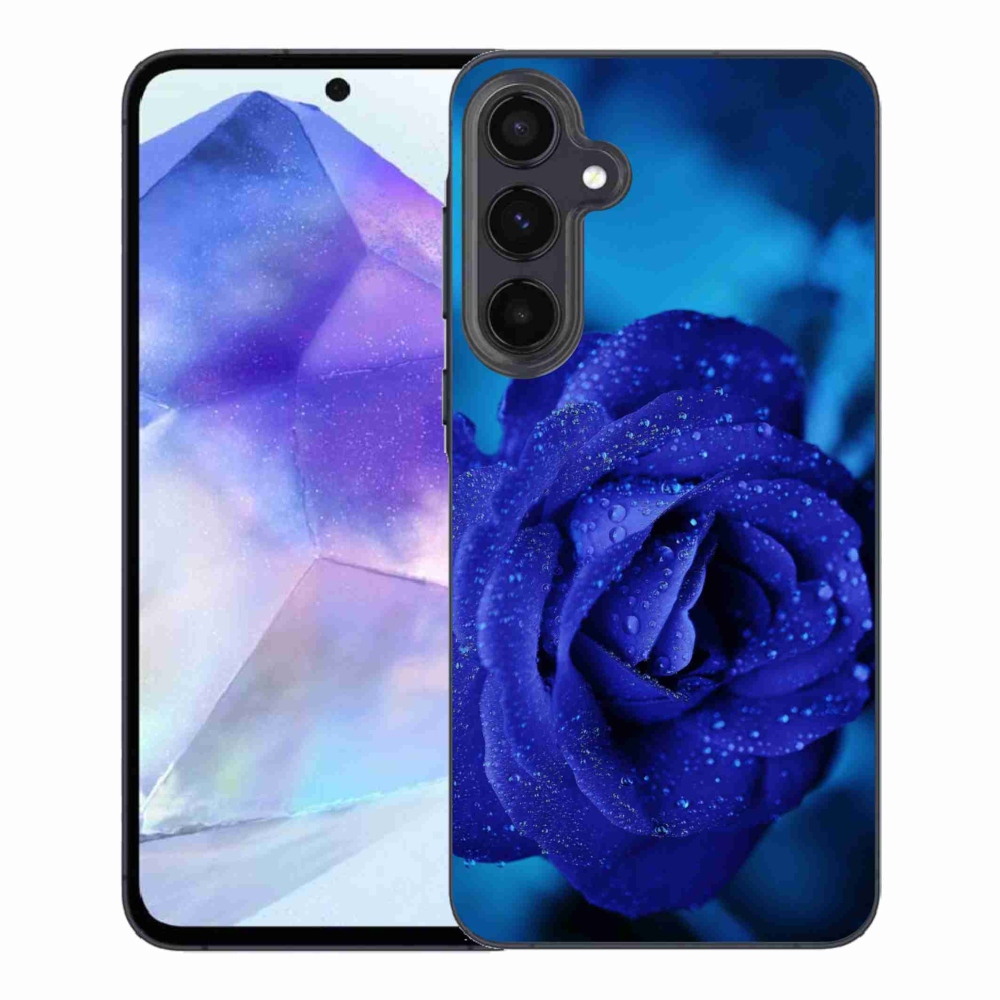 Gél tok mmCase Samsung Galaxy A55 5G - kék rózsa