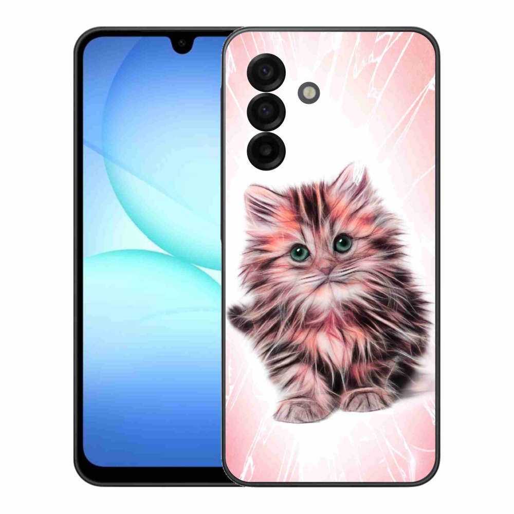 Gél borítás mmCase Samsung Galaxy A17 4G/5G - aranyos cica - Samsung Galaxy A17 4G/5G számára