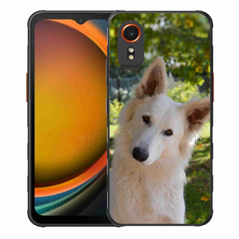 Gél borítás mmCase Samsung Galaxy Xcover 7 - Fehér svájci juhász 1