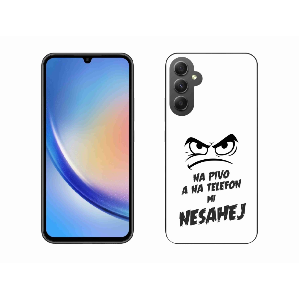 Gél borítás mmCase Samsung Galaxy A34 5G - sör motívum 2 fehér háttérrel