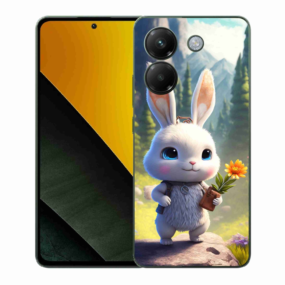 Gél borítás mmCase a Xiaomi Poco M7 Pro 5G számára - aranyos nyuszi