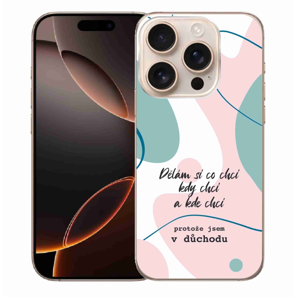 Gél borítás mmCase iPhone 16 Pro Max készülékhez - vicces szöveg 10 fehér háttér