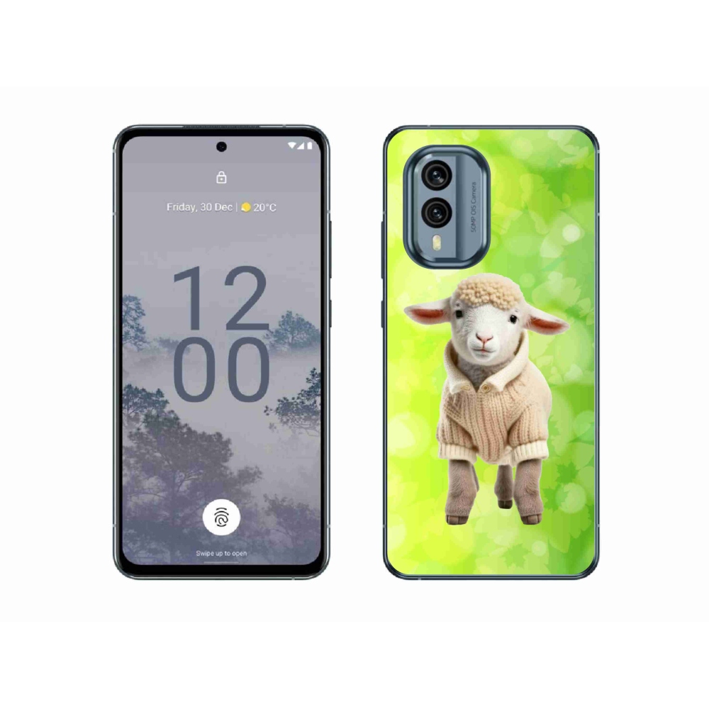 Zselés borítás mmCase a Nokia X30 5G készülékhez - bárányhús pulóverben