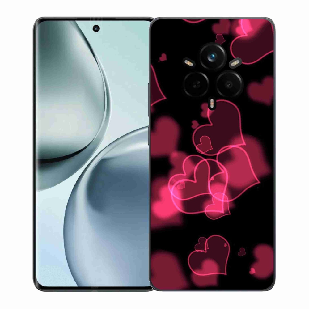 Zselés borítás mmCase a Realme 14 Pro+ 5G készülékhez - piros szívek