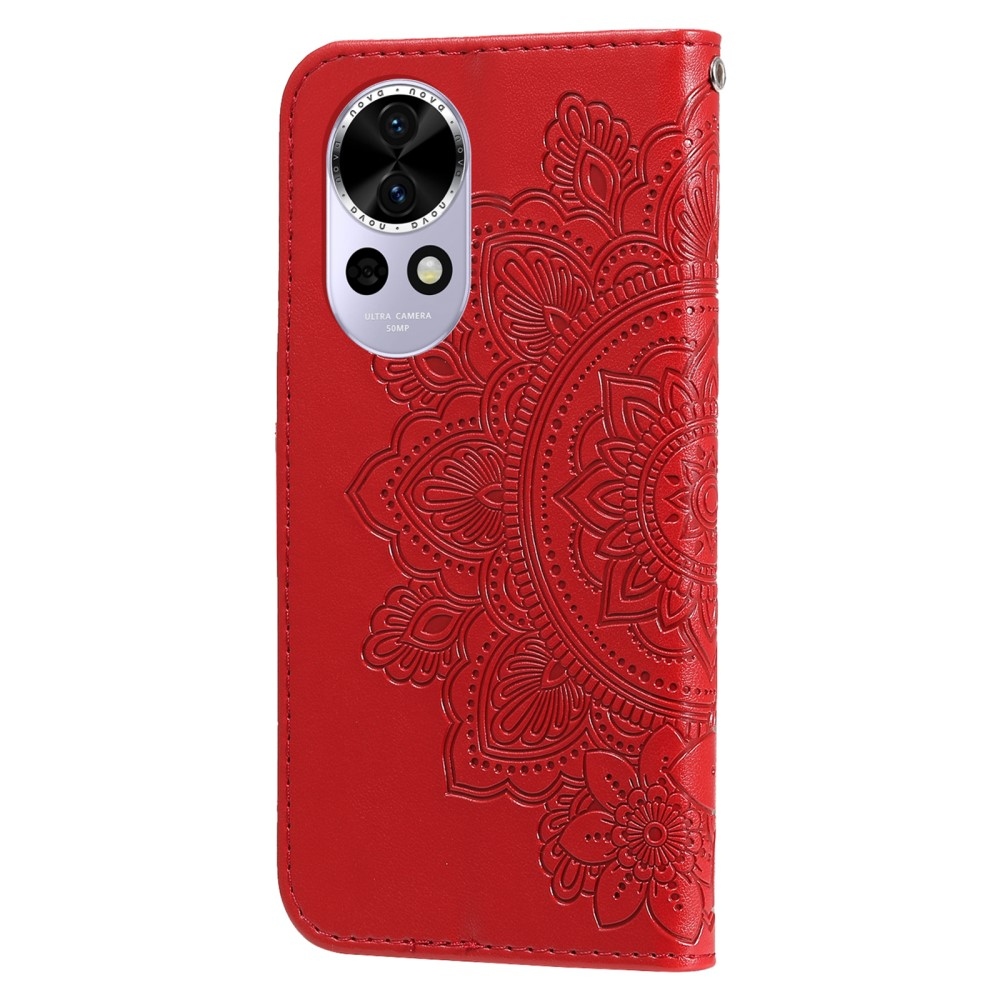 Mandala könyv tok a Huawei Nova 13 5G-hez - piros