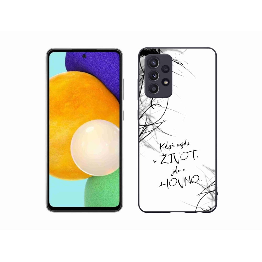 Gél borító mmCase Samsung Galaxy A52s 5G - vicces szöveg 16 fehér háttér