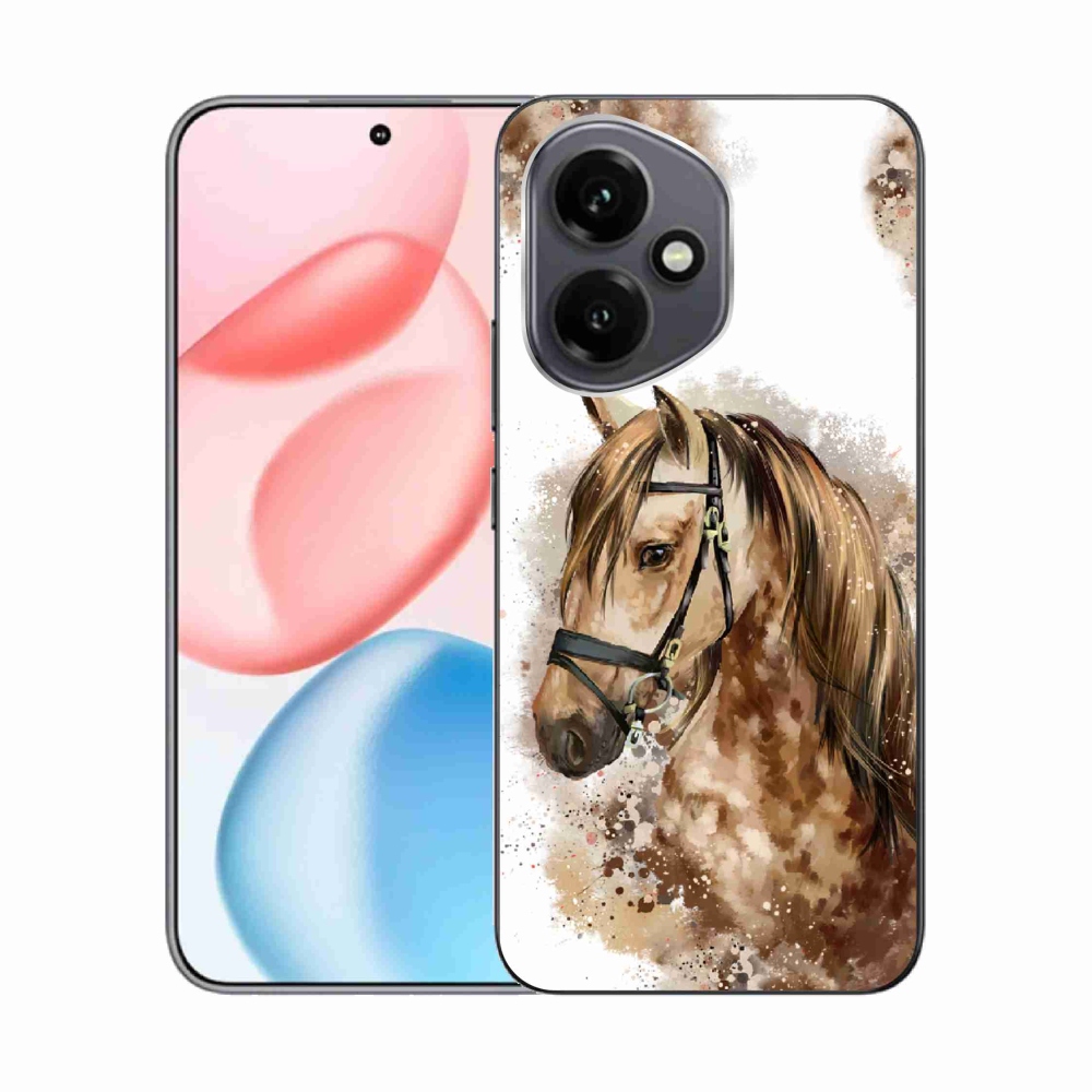 Zselés borító mmCase a Honor 400-hoz - barna rajzfilm ló