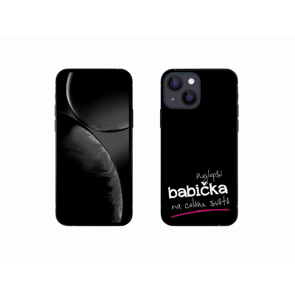 Gél borítás mmCase iPhone 13 mini 5.4 - Legjobb nagyi 4 fekete háttérrel