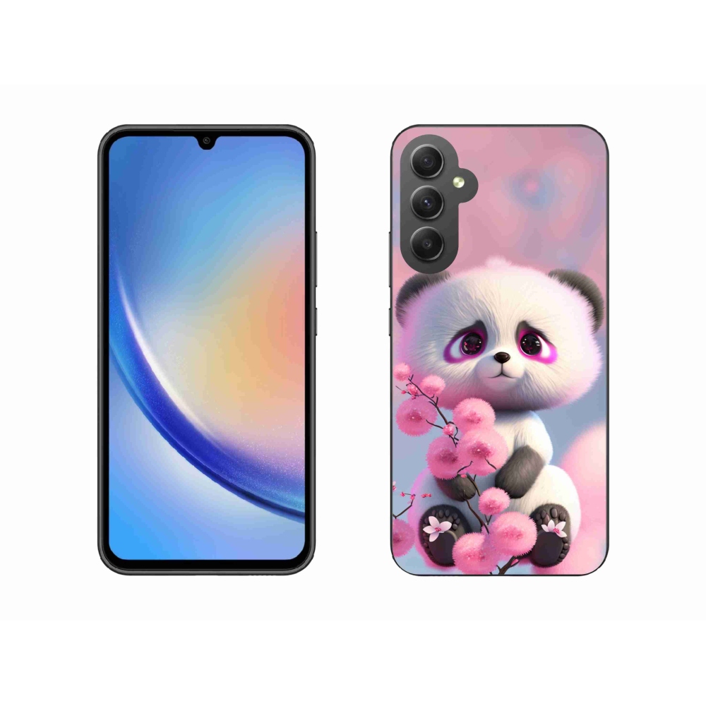 Gél borító mmCase Samsung Galaxy A34 5G - aranyos panda 1