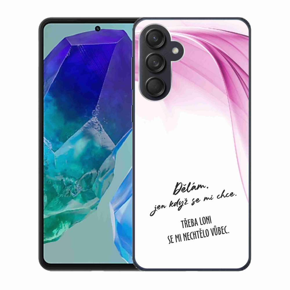 Gél borító mmCase Samsung Galaxy M55 5G - vicces szöveg 12 fehér háttér