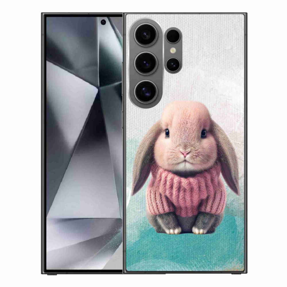 Gél borítás mmCase Samsung Galaxy S24 Ultra - nyúl pulóverben