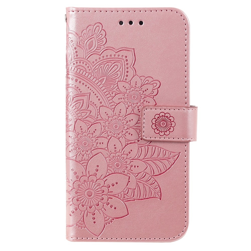 Virágos könyvtáska Vivo Y36-hoz - rózsaszín