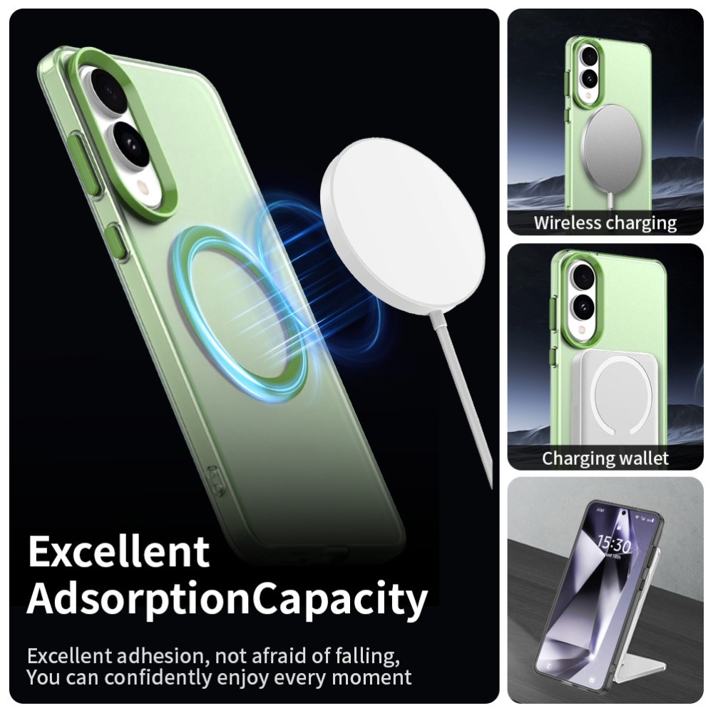 Candy zselés tok MagSafe-val a Samsung Galaxy S25 Edge készülékre - zöld