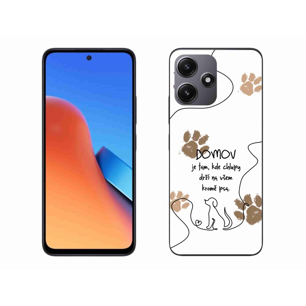 Gél borító mmCase a Xiaomi Redmi 12 5G-hez - kutya motívum fehér háttérrel