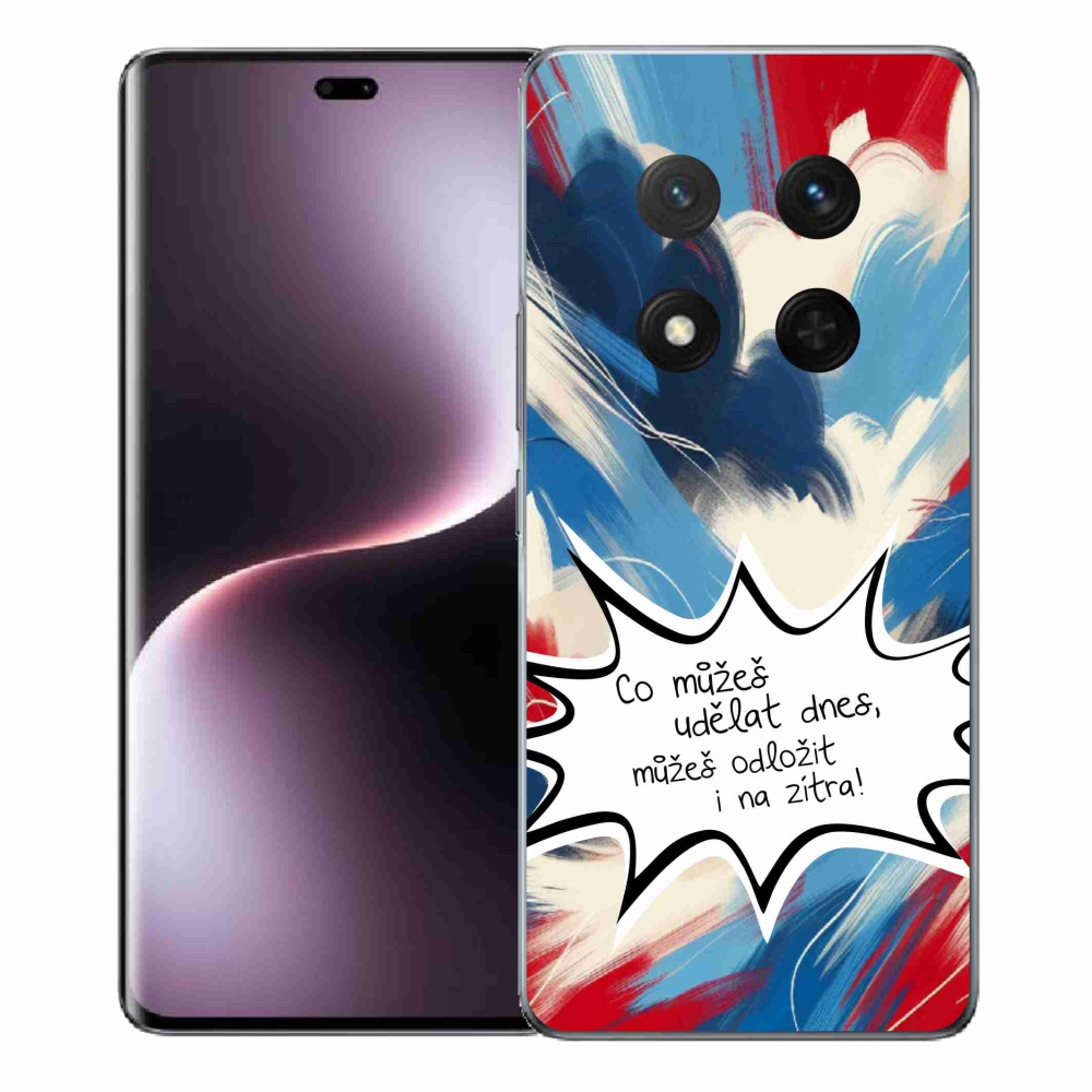 Gél borító mmCase a Honor Magic 7 Lite 5G készülékhez - vicces szöveg 9 fehér háttér