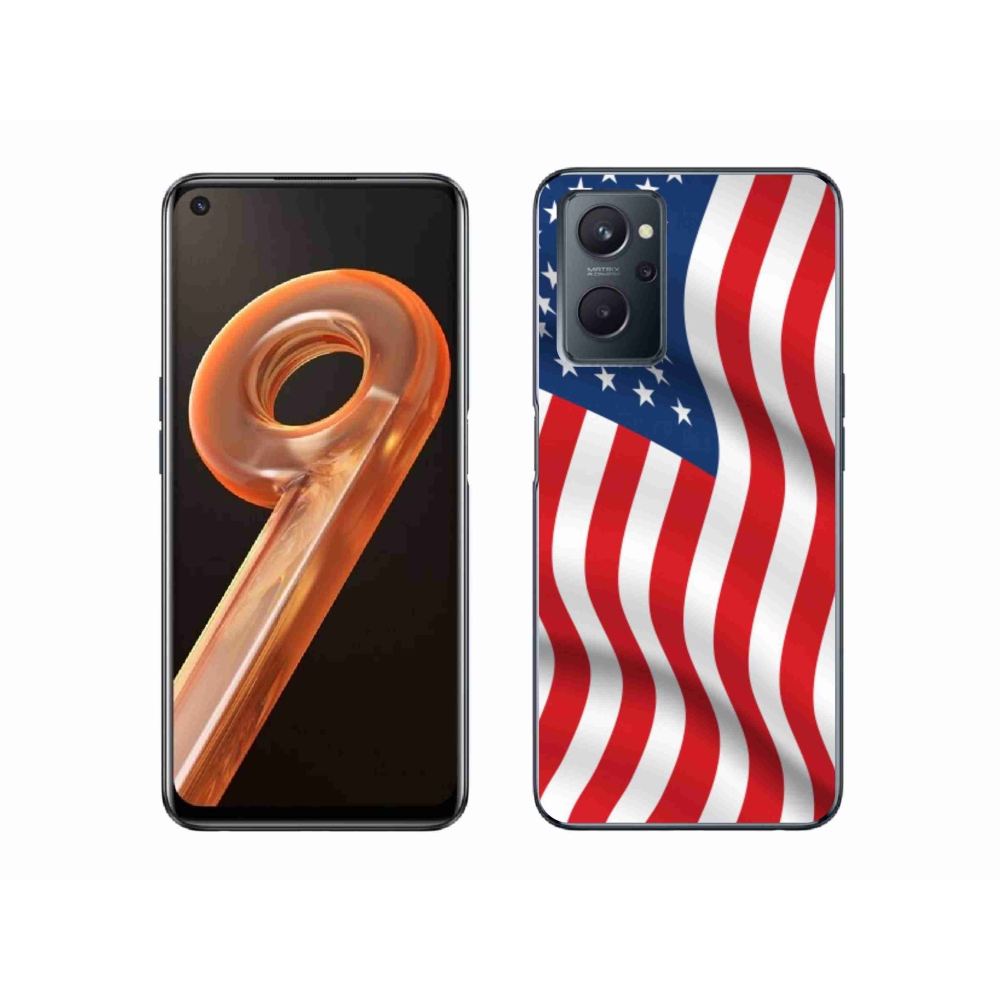 Zselés borító mmCase mobilhoz Realme 9i - amerikai zászló