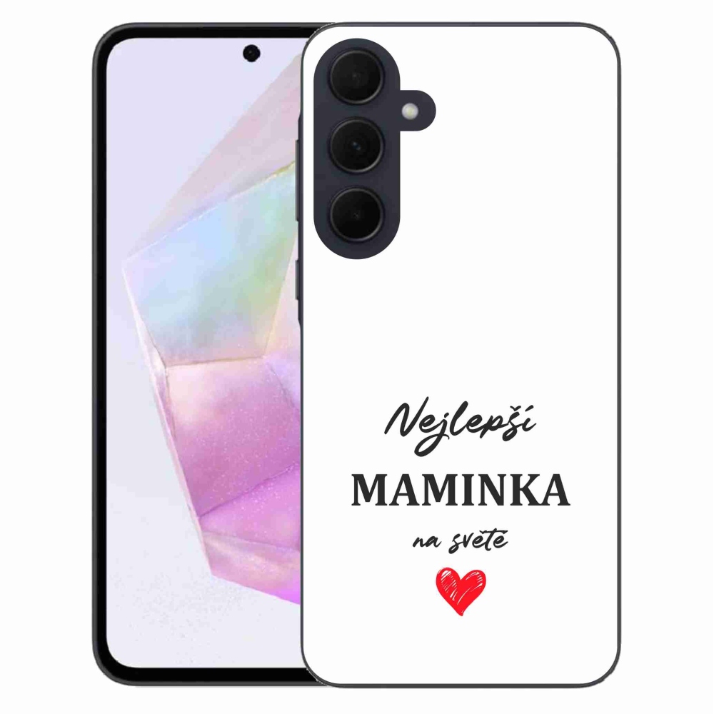 Gél borító mmCase Samsung Galaxy A35 5G - legjobb anya 1 fehér háttér