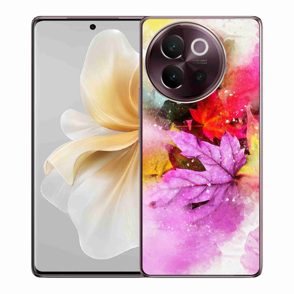 Gél borító mmCase a Vivo V40 Lite 5G készülékhez - színes levelek