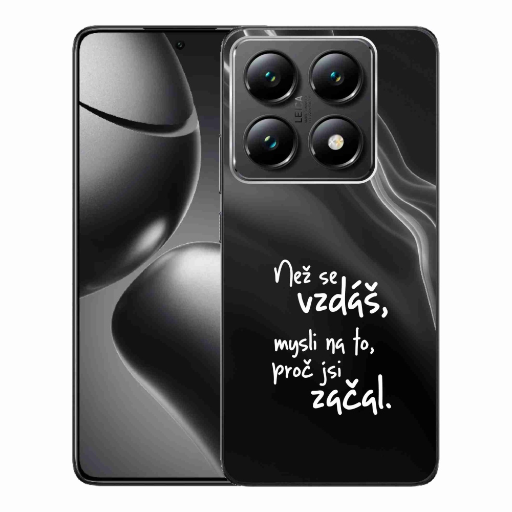 Gél borítás mmCase a Xiaomi 14T Pro - idézet 2 fekete háttérrel