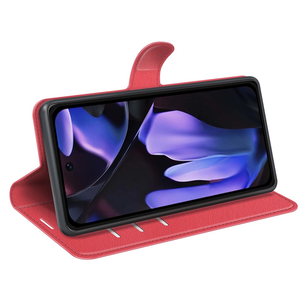 Litchi könyv tok a Google Pixel 9a készülékhez - piros