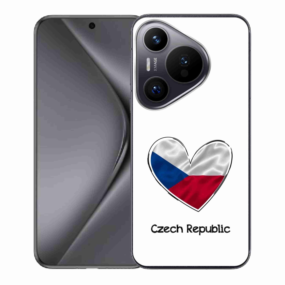 Gél borító mmCase a Huawei Pura 70 - zászló szív fehér háttérrel