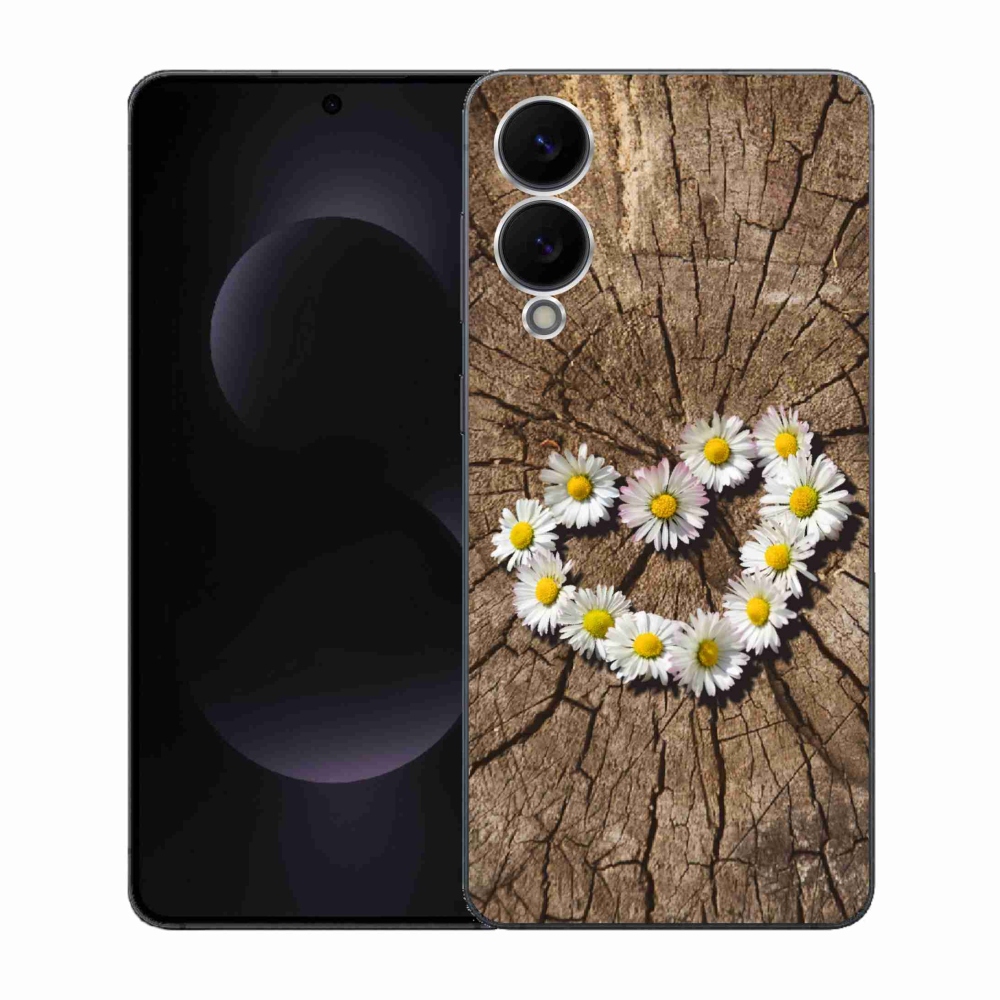 Zselés borítás mmCase Samsung Galaxy S25 Edge készülékhez - százszorszépek szíve