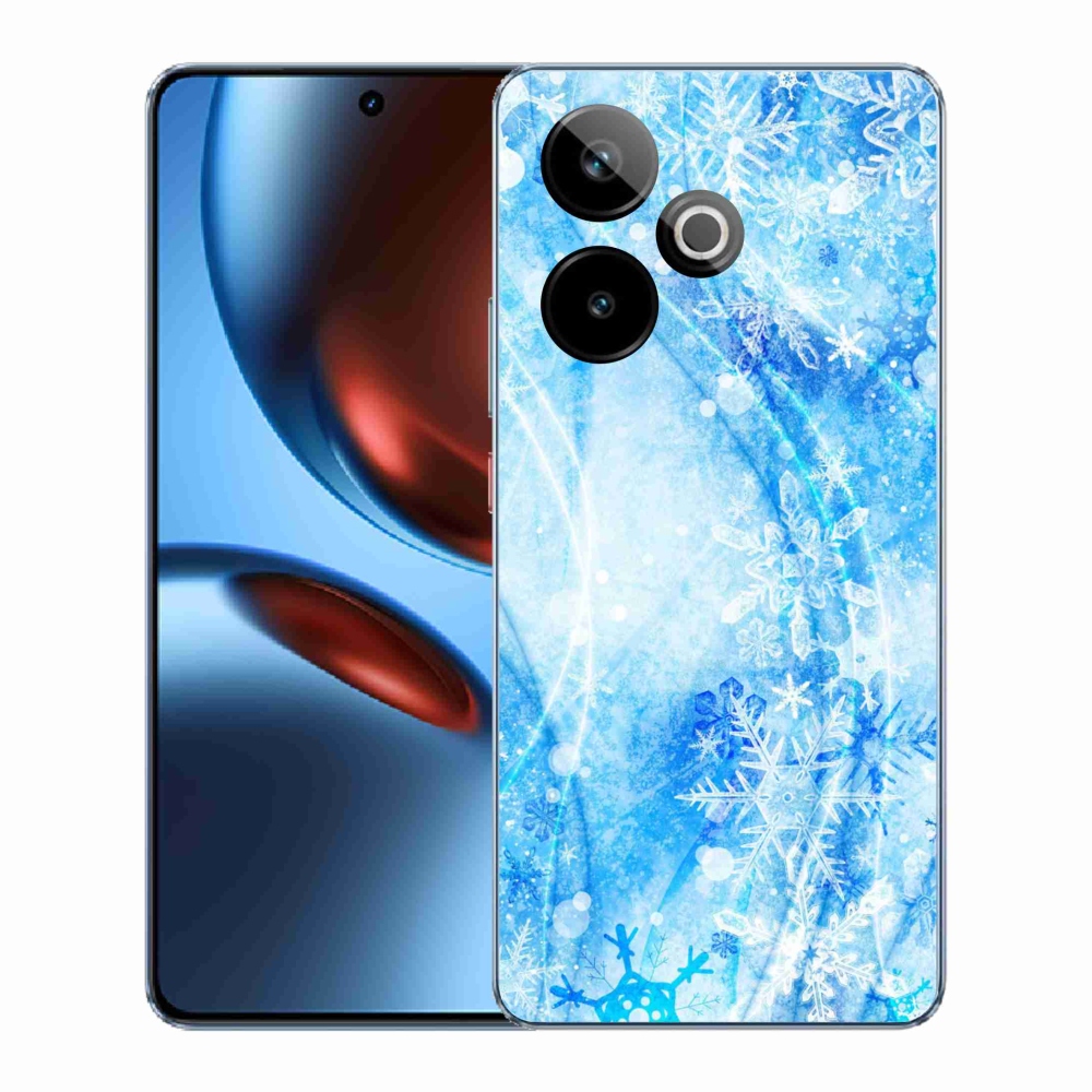 Gél borítás mmCase a Realme GT 7 5G/GT 7T 5G számára - hópelyhek