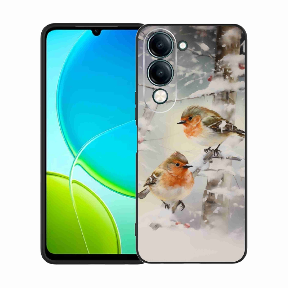 Gél borító mmCase a Vivo Y29s 5G-hez - madarak télen