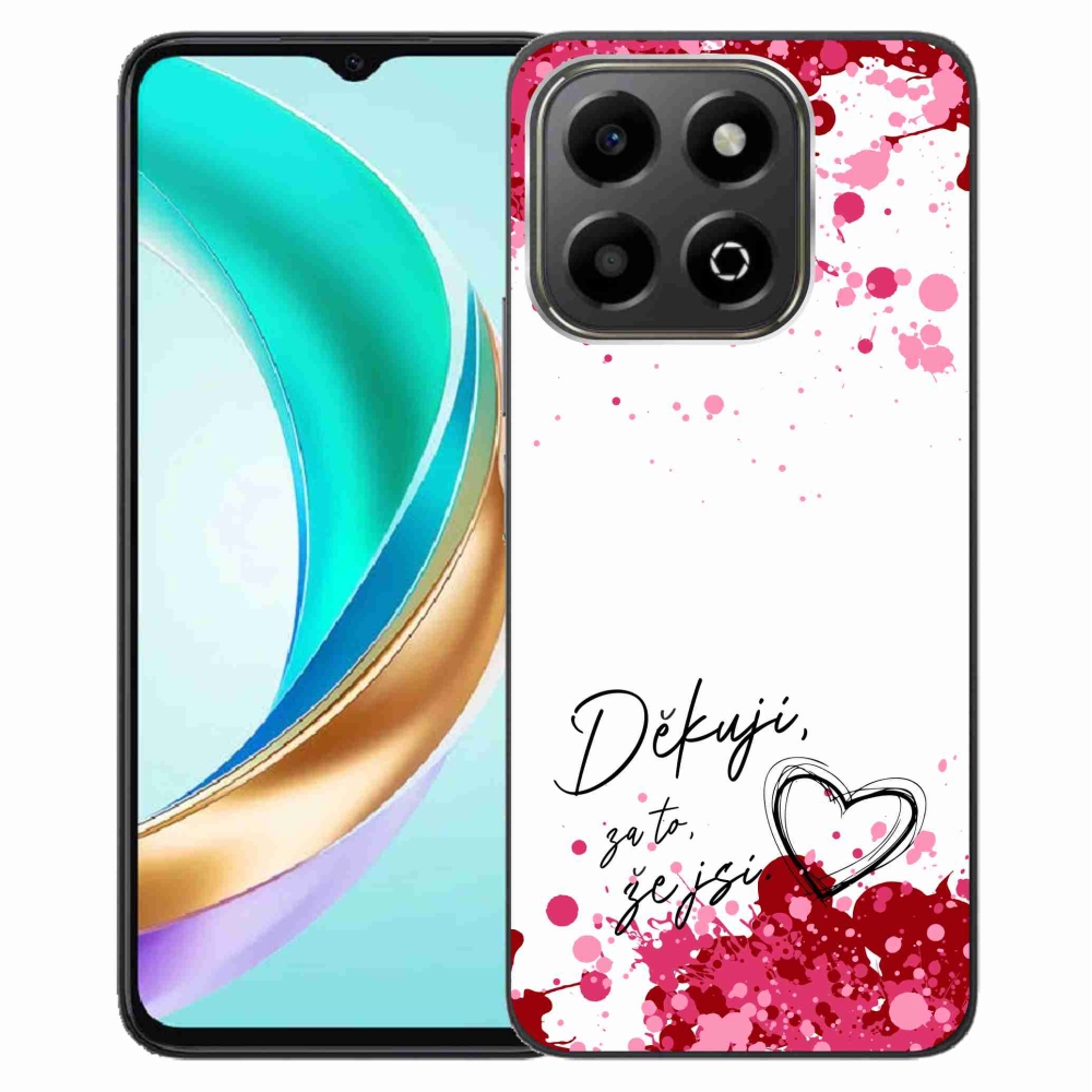 Gél borító mmCase a Honor X6b készülékhez - szerelmes szöveg 2 fehér háttér