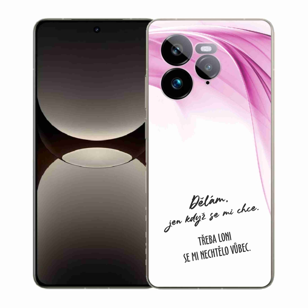 Gél borító mmCase a Realme GT 7 Pro 5G készülékhez - vicces szöveg 12 fehér háttér