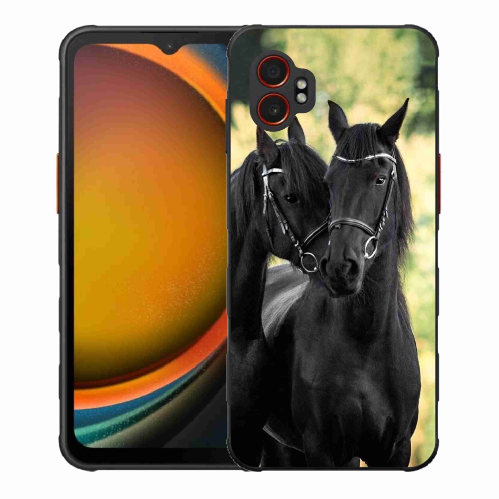 Zselés borítás mmCase Samsung Galaxy Xcover 7 Pro - két fekete ló