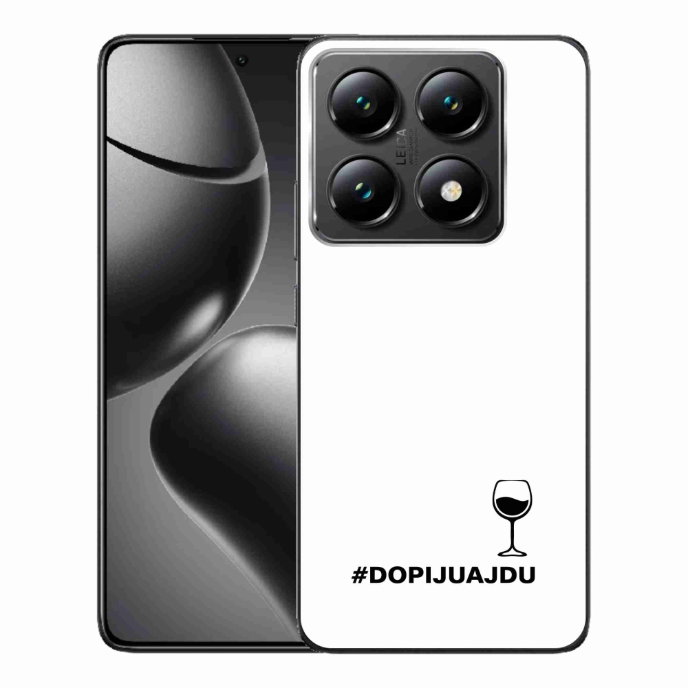 Gél borítás mmCase a Xiaomi 14T Pro számára - bor motívum fehér háttérrel
