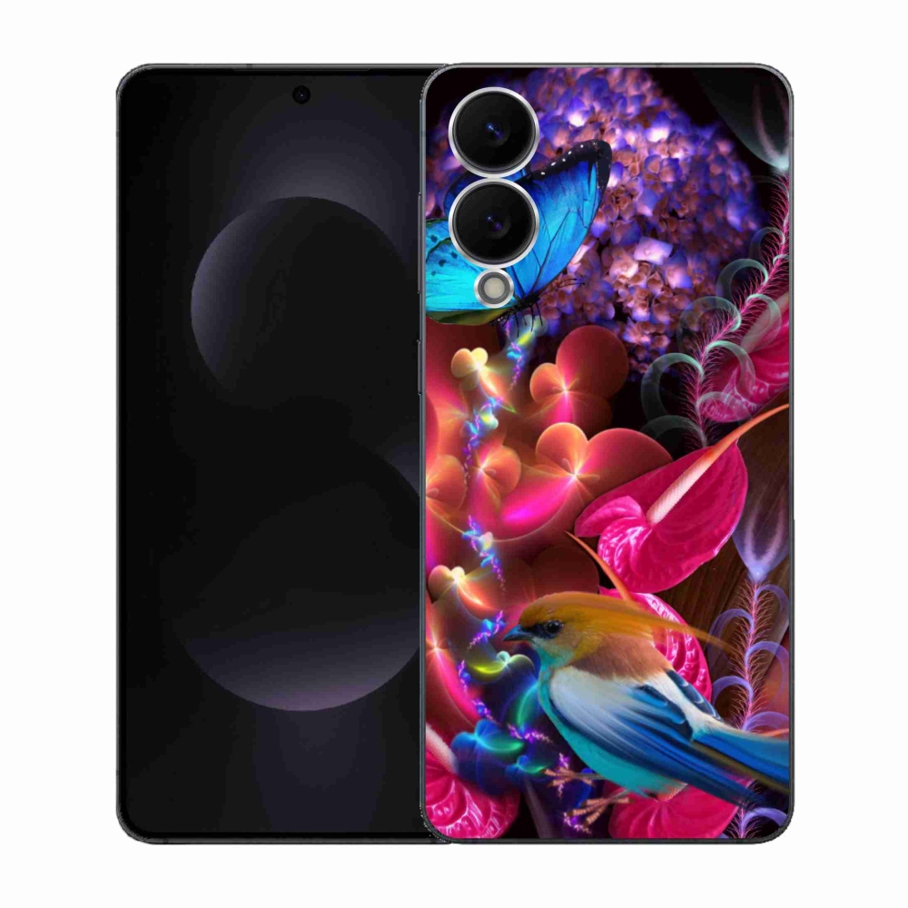 Gél borítás mmCase Samsung Galaxy S25 Edge készülékhez - színes virágok